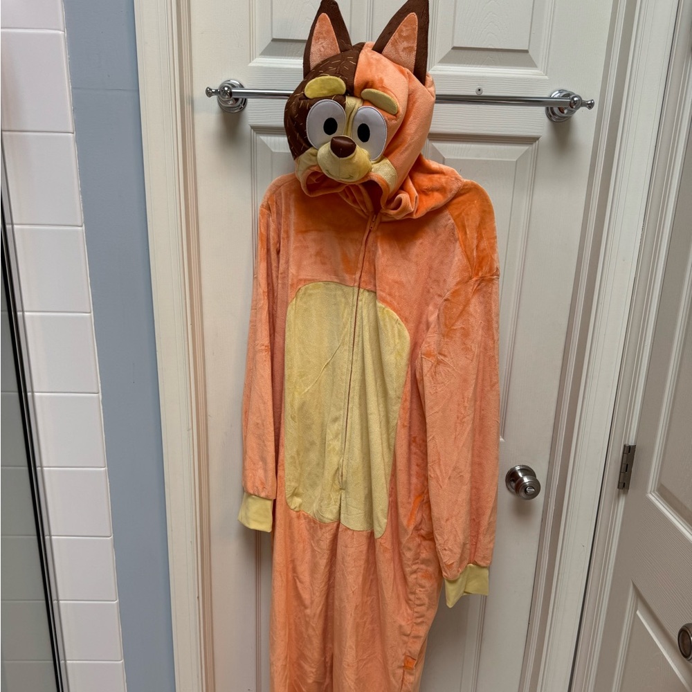 Bingo Vibrant Orange Hooded Onesie